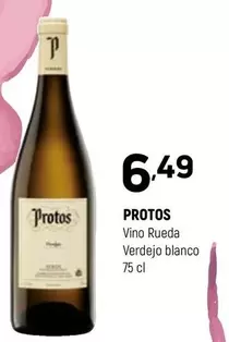 Oferta de Protos - Vino Rueda Verdejo Blanco por 6,49€ en Coviran