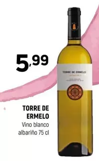 Oferta de Torres de Ermelo - Vino Blanco Albarino por 5,99€ en Coviran