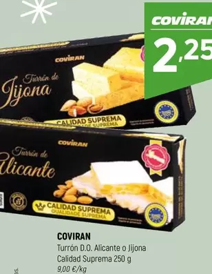 Oferta de Coviran - Turrón D.o. Alicante O Jijona Calidad Suprema por 2,25€ en Coviran