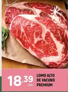 Oferta de Premium - Lomo Alto De Vacuno por 18,39€ en Coviran