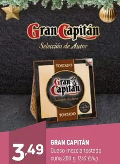 Oferta de Gran Capitán - Queso Mezcla Tostado Cuña por 3,49€ en Coviran