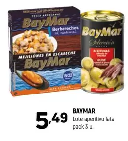 Oferta de BayMar - Lote Aperitivo Lata por 5,49€ en Coviran