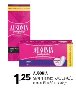 Oferta de Ausonia - Salva Slip Maxi por 1,25€ en Coviran