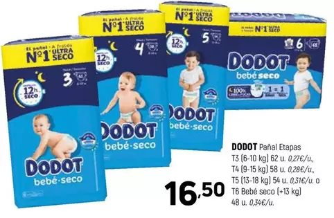 Oferta de Dodot - Panal Etapas por 16,5€ en Coviran