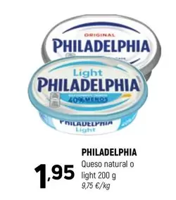 Oferta de Philadelphia - Queso Natural O Light por 1,95€ en Coviran