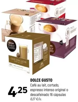 Oferta de Dolce Gusto - Café Au Lait, Cortado, Espresso Intenso Original O Descafeinado 16 Capsulas por 4,25€ en Coviran