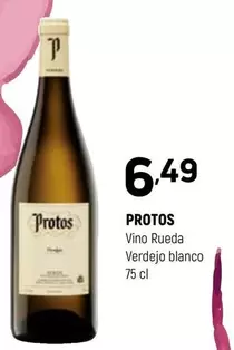 Oferta de Protos - Vino Rueda Verdejo Blanco por 6,49€ en Coviran