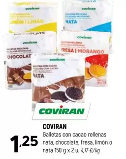 Oferta de Coviran - Galletas Con Cacao Rellenas Nata por 1,25€ en Coviran