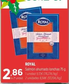 Oferta de Royal - Salmón Ahumado Lonchas por 2,86€ en Coviran