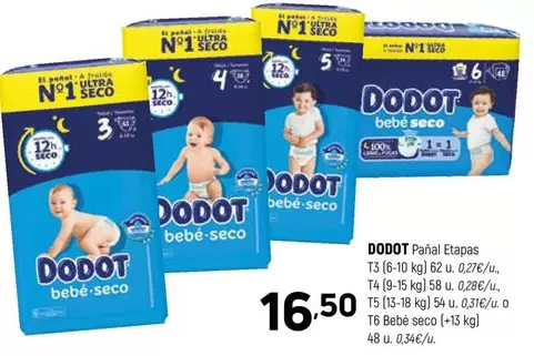 Oferta de Dodot - Panal Etapas por 16,5€ en Coviran