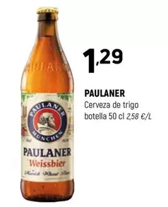 Oferta de Paulaner - Cerveza De Trigo Botella por 1,29€ en Coviran