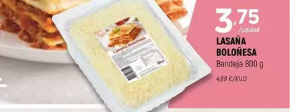 Oferta de Lasaña Boloñesa por 3,75€ en Coviran