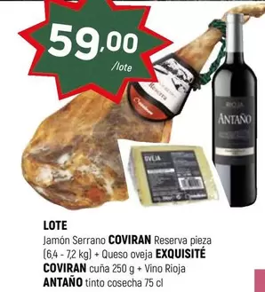 Oferta de Coviran - Jamón Serrano Reserva Pieza por 59€ en Coviran