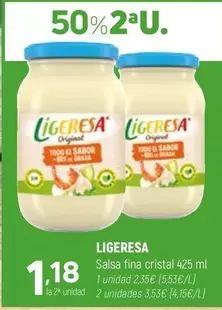 Oferta de Ligeresa - Salsa Fina Cristal por 2,35€ en Coviran