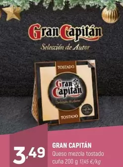 Oferta de Gran Capitán - Queso Mezcla Tostado Cuña por 3,49€ en Coviran