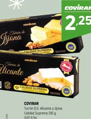 Oferta de Coviran - Turrón D.o. Alicante O Jijona Calidad Suprema por 2,25€ en Coviran