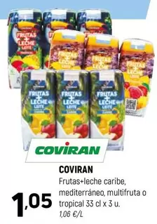 Oferta de Coviran - Frutas+leche Caribe, Mediterráneo, Multifruta O Tropical por 1,05€ en Coviran