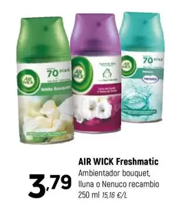 Oferta de Air Wick - Ambientador Bouquet, Iluna O Nenuco Recambio por 3,79€ en Coviran