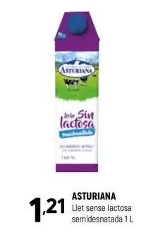 Oferta de La Asturiana - Llet Sense Lactosa Semidesnatada por 1,21€ en Coviran