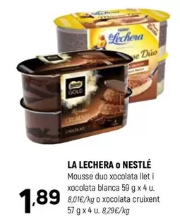 Oferta de Gold - Mousse Duo Xocolata Llet I Xocolata Blanca por 1,89€ en Coviran