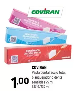 Oferta de Coviran - Pasta Dental Accio Total, Blanquejador O Dents Sensibles por 1€ en Coviran