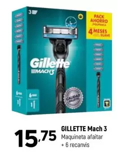 Oferta de Gillette - Mach 3 Maquineta Afaitar por 15,75€ en Coviran