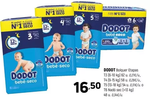 Oferta de Dodot - Bolquer por 16,5€ en Coviran