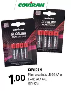 Oferta de Coviran - Piles Alcalines Lr-06 AA O Lr-203 AAA 4 U. por 1€ en Coviran