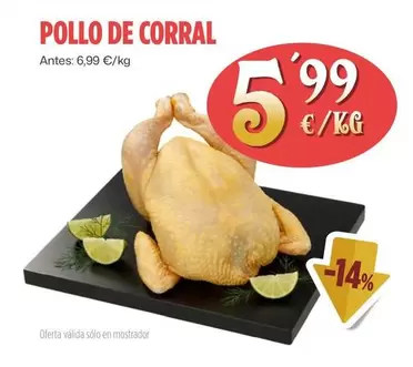 Oferta de Pollo De Corral por 5,99€ en Ahorramas