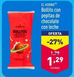 Oferta de Bollito Con Pepitas De Chocolate Con Leche por 1,29€ en ALDI