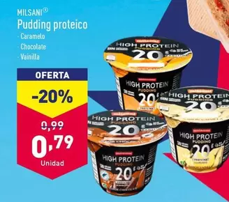 Oferta de Milsani - Pudding Proteico por 0,79€ en ALDI