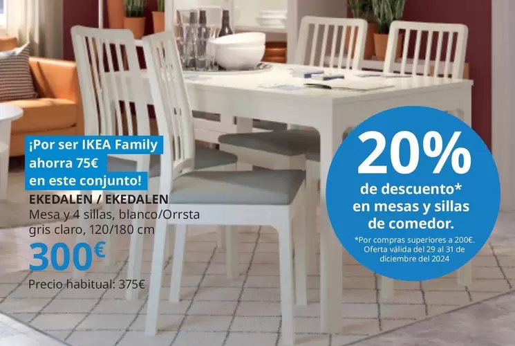 Oferta de Ikea - En Mesas Y Sillas De Comedor en IKEA