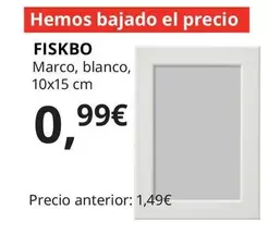 Oferta de Fiskbo - Marco, Blanco, 10x15 Cm por 0,99€ en IKEA