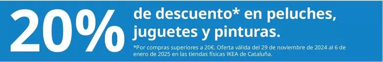 Oferta de Ikea - 20% De Descuento En Peluches, Juguetes Y Pinturas en IKEA