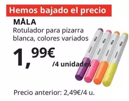 Oferta de Mala - Rotulador Para Pizarra Blanca por 1,99€ en IKEA