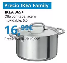 Oferta de Ikea 365+ - Olla Con Tapa, Acero Inoxidable por 16,99€ en IKEA