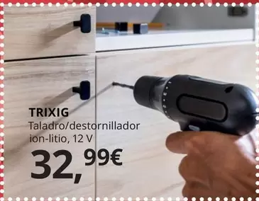 Oferta de Trixig - Taladro/Destornillador Lon-litio  por 32,99€ en IKEA