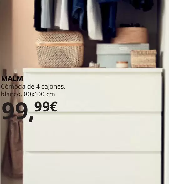 Oferta de Malm -  Cajonera por 99,99€ en IKEA