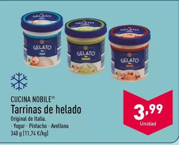 Oferta de Cucina Nobile - Tarrinas De Helado por 3,99€ en ALDI