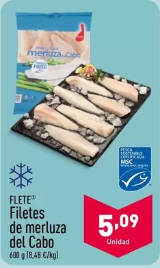 Oferta de Flete - Filetes De Merluza Del Cabo por 5,09€ en ALDI