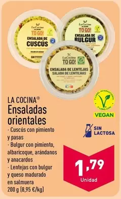 Oferta de Ensaladas Orientales por 1,79€ en ALDI