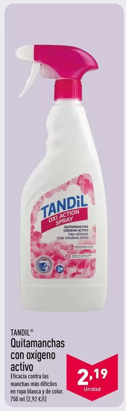 Oferta de Tandil - Quitamanchas Con Oxigno Activo por 2,19€ en ALDI