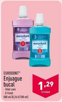 Oferta de Eurodont - Enjuague Bucal por 1,29€ en ALDI