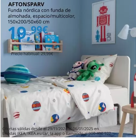 Oferta de Ikea - Funda nórdica con funda de almohada, especial/multicolor por 29,99€ en IKEA