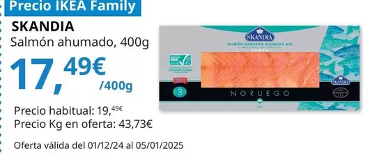 Oferta de Skandia - Salmon Ahumado por 17,49€ en IKEA