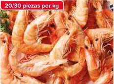 Oferta de Langostino Cocido 20/30 Piezas  Por Kg por 9,9€ en Carrefour