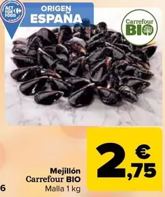 Oferta de Carrefour Bio - Mejillon  por 2,75€ en Carrefour