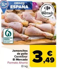 Oferta de Carrefour - Jamoncitos  De Pollo  El Mercado por 3,49€ en Carrefour