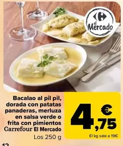 Oferta de Carrefour - Bacalao Al Pil Pil, Dorada Con Patatas por 4,75€ en Carrefour