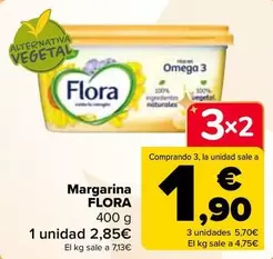 Oferta de Flora - Margarina en Carrefour